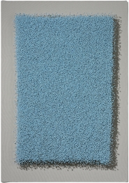 LIGHT BLEU - 2020 - Glass head pins, fabric on canvas - 100x70cm