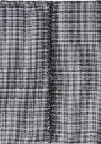 P509 - 2021 - Glass head pins, fabrics on canvas - 100 x 70 cm