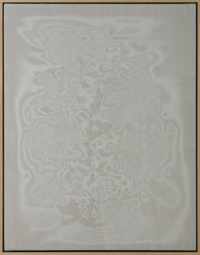 P0029 - 2019 - Inox pins, silk on canvas - 90 x 70 cm